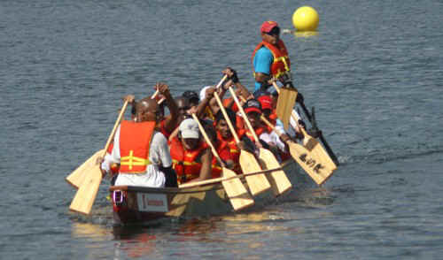 dragon boat racing panorama