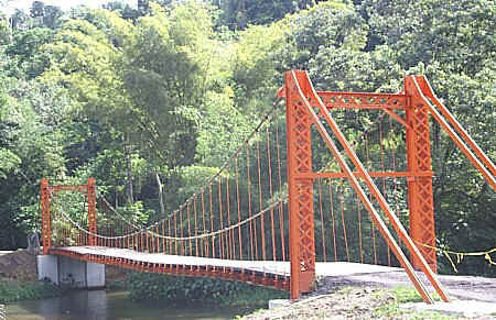 suspension bridge over the marianne river